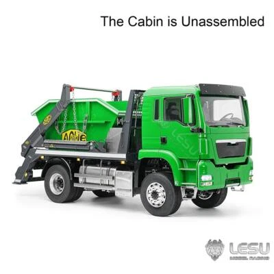 LESU 4X4 1/14 RC Hydraulic Swing Arm Garbage Truck Skip Loader TGS Paintied Car - Image 1 of 4