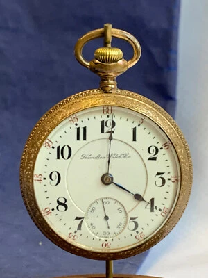 Antiguo Reloj Bolsillo Hamilton 1905 18S 21J Ferrocarril Grado 940 Juego de Palancas *FUNCIONA* Foto 1 de 4