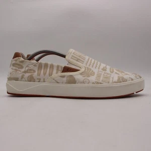 Olukai Lae'ahi Pa'i Slip On Shoes Hawaii Themed Men's 12 White Beige 10444-4R4R - Picture 1 of 9