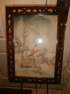 RARE ANTIQUE CHINESE-FEMALE IMMORTAL WITH HER ELDERLY FEMALE COMMPANION - Picture 1 of 12