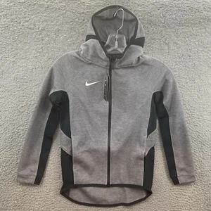 Nike Dry Showtime Full Zip Hoodie Boys Small Gray Black Dri Fit Sweatshirt - Picture 1 of 16