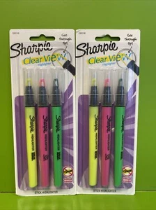 2 Stück @ 3EA Sharpie® Clear View Textmarker Dreifarbpack Büro Schule Kunst - Bild 1 von 3