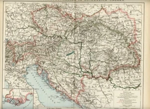 1903 Antica Mappa = REGNO AUSTRO UNGARICO idrografia fiumi = Old Map - Picture 1 of 1