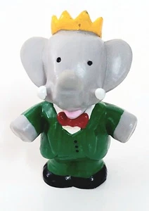 King Babar the Elephant Figure (1988) Plastic - Picture 1 of 6