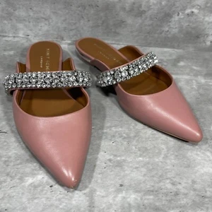 Kurt Geiger London Princely Pantoletten Mauve Leder Strass Damen US 7 EU 37 - Bild 1 von 15