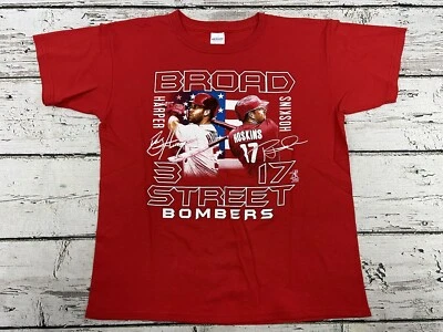 Camiseta roja Broad Street Bombers Harper Hoskins Philadelphia Phillies para mujer - L Foto 1 de 4