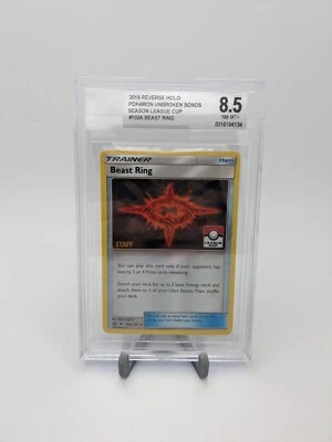 Beast Ring Staff League Cup BGS 8.5 102a/131 Reverse Holo Pokemon Unbroken Bonds - Image 1 of 2