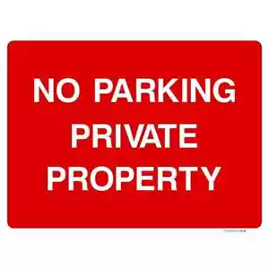 SIN ESTACIONAMIENTO PROPIEDAD PRIVADA Letrero de Metal Impreso A5 A4 Personalizado Todo Espacio Coche Placa - Imagen 1 de 10