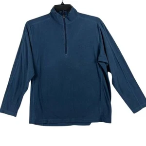 Columbia Fleece 1/2 Zip Long Sleeve Pullover Jacket Mens Size Medium Blue - Picture 1 of 8
