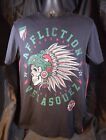 AFFLICTION Sport T-shirt Velasquez Native American Indian Nakrycie głowy USA Męski SM