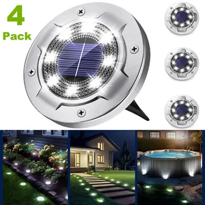 4x LED Solarleuchte Bodenstrahler Außen IP65 Gartenleuchten Garten Solarlampen - Bild 1 von 8