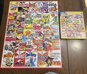 Cereal Boxes White Mountain Puzzle 1000 Piece Jigsaw Complete 24” X 30” USA - Picture 1 of 6