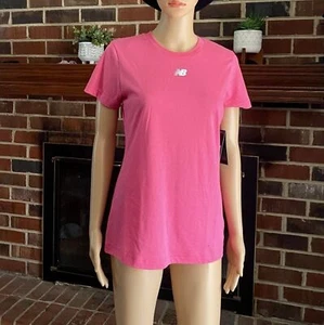 New Balance Womens W Nblend Tee Logo Short Sleeve T-Shirt Size S Pink New - Picture 1 of 11