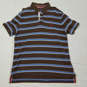 American Eagle Polo Shirt Mens XL Stripe Casual Preppy Golf Academia - Picture 1 of 11