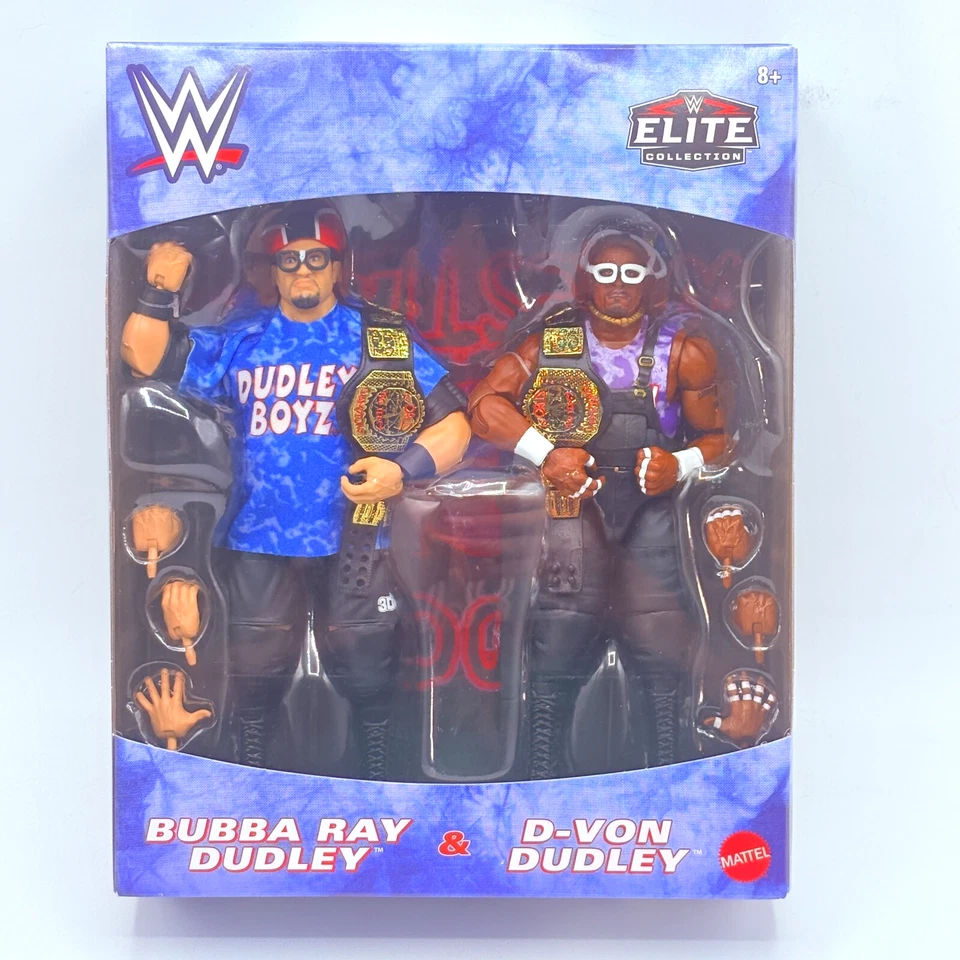 WWE Elite Dudley Boyz 2‑Pack Bubba Ray & D‑Von Mattel Limited Edition Figures