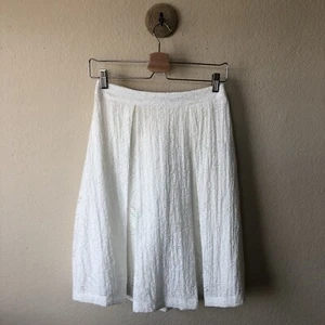 VINCE CAMUTO Womens Skirt Size 0 White Eyelet overlay A Line Knee Length - Bild 1 von 8