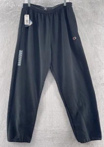 Champion Sweatpants Mens Sz XXL Fleece Power Black Relaxed Essential - Picture 1 of 12