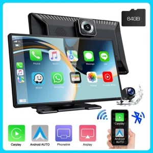 9" 2.5K Dash Cam Car Stereo Radio For Apple Carplay & Android Auto GPS +Rear Cam - Picture 1 of 11