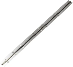 Continuous Piano Hinge Stainless Steel Cabinet Doors Windows Boats Hole Chrome - Picture 1 of 12