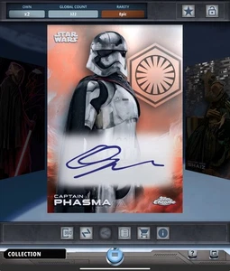 Topps Star Wars Card Trader 2025 Chrome SIGNATURES Epic CAPTAIN PHASMA - Picture 1 of 2