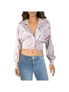 INC Womens Pink Floral Long Sleeve Open Cardigan Button Up Sweater Size: XXL - Picture 1 of 2