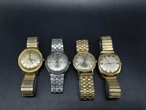 Vintage Timex Watches Left 2 Are Working Other 2 Parts/Repair - Picture 1 of 9