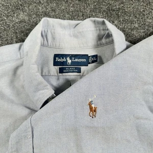 Camisa De Colección Polo Ralph Lauren Oxford Para Hombre 2XL Azul Carne Poni Desteñida por el Sol Preppy - Imagen 1 de 8