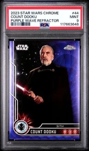 2023 Topps Chrome Star Wars #44 Count Dooku Purple Wave Refractor PSA 9 MINT - Picture 1 of 1