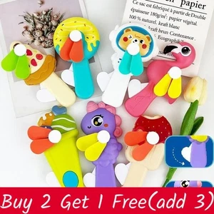 Able Handheld Cartoon Fan For Kids Cute Animal Portable Hand Press Fan For - Picture 1 of 18
