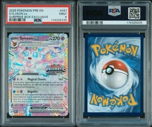 2025 Sylveon Ex 041/131 (PRE Stamped) Surprise Box Excl Pokemon PRE Holo PSA 9 - Picture 1 of 1