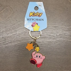 Kirby Schlüsselanhänger - Nintendo Metall Keychain mit Stern Anhänger - Bioworld - Bild 1 von 4