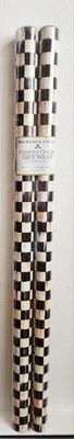 Mackenzie Childs Courtly Check Gift Wrapping Paper-Set Of 2 Rolls SEALED  - Image 1 of 4