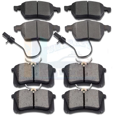 4X Front and 4X Rear Ceramic Brake Pads For 2003-2004, 2006 Audi A4 Premium Foto 1 de 4