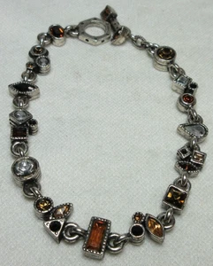 PATRICIA LOCKE ARMBAND MULTI SWAROVSKI KRISTALL TOGGLE #40 - Bild 1 von 14