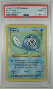 Pokémon 1999 Base Set POYIWAG SHADOWLESS 59/102 PSA 8 NM-MT RARE - Picture 1 of 2