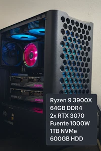 PC Ryzen 9 3900X -64gb ram- 2x RTX 3070 1tb nvme 600gb hdd - Bild 1 von 5