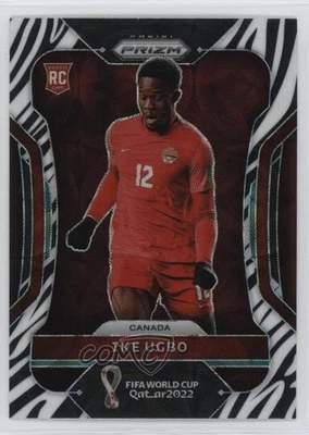 2022 Panini Prizm World Cup Qatar Choice Zebra Prizm Ike Ugbo #48 Rookie RC - Image 1 of 2