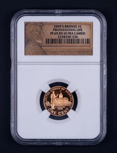 2009-S Professional Life Lincoln Cent NGC PF69 RD Ultra Cameo WB236 - Picture 1 of 2