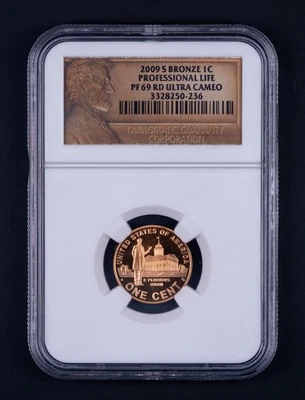 2009-S Professional Life Lincoln Cent NGC PF69 RD Ultra Cameo WB236 - Image 1 of 2