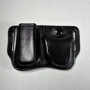 Vintage Don Hume D425-A Black Leather Chain Cuff / Magazine / Mace Carrier - Picture 1 of 10