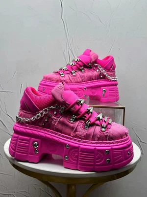 Para hombres Estilo Punk Plataforma Elevación Nicho Personalidad Informal Moda Papá Zapatos Foto 1 de 4