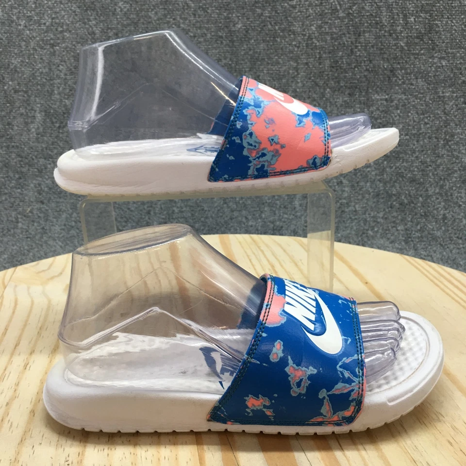 Sandalias Nike para mujer 6 Benassi JDI estampado diapositivas multicolor punta abierta 618919-109 Foto 1 de 4