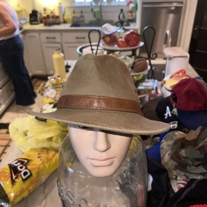 Vintage Hand Made DPC Dorfman Pacific Company Trilby Hat Brown Size Medium - Picture 1 of 5