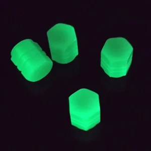 1/4PCS Cover Stem Cap Tire Valve Glow In The Dark Wheel Tyre Rim Car Accessories - Picture 1 of 14