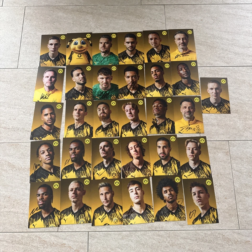 31 x Autogrammkarten Satz BVB Borussia Dortmund 2025 Original Signiert Neu 24/25 - Bild 1 von 1
