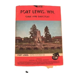 Vtg 1962 Fort Lewis Guide And Directory Tacoma WA Army + World's Fair Info, Maps - Picture 1 of 9