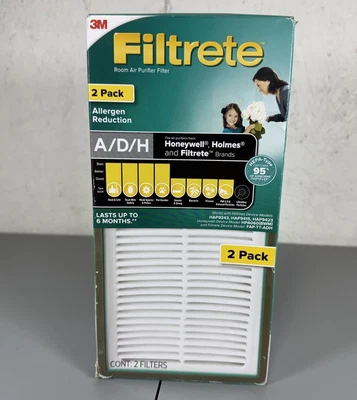 2-PK Filtrete A/D/H HEPA Allergen Reduction Air Purifier Filter Honeywell Holmes - Image 1 of 4