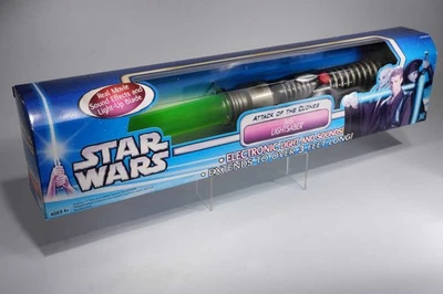 Star Wars - Attack of the Clones - Electronic Green Jedi Lightsaber MISB - Bild 1 von 4