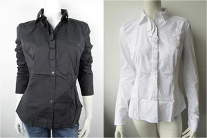Camisa blusa mujer Zu Elements camisa Kadja blanco/negro nueva M XL - Imagen 1 de 5