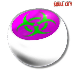 CYBERHAZARD WHITE PIERCING BALL - Schraubkugel - Kugel Schmuck Biohazard Gothic - Picture 1 of 1
